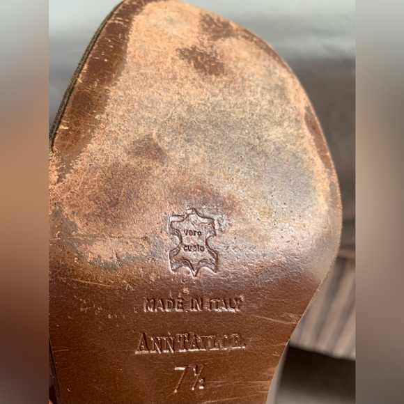 ANN TAYLOR leather business work loafer in brown. Made in Italy, 7.5 - Picture 5 of 6